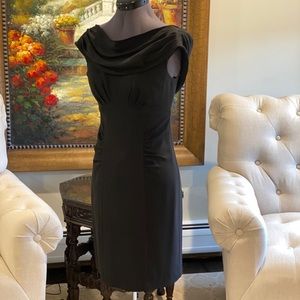 Nanette Lepore little black dress w/shawl draping.